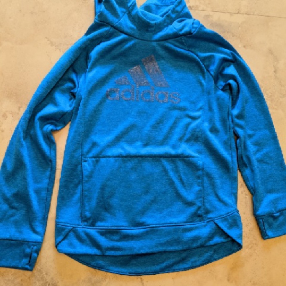 blue Adidas hoodie